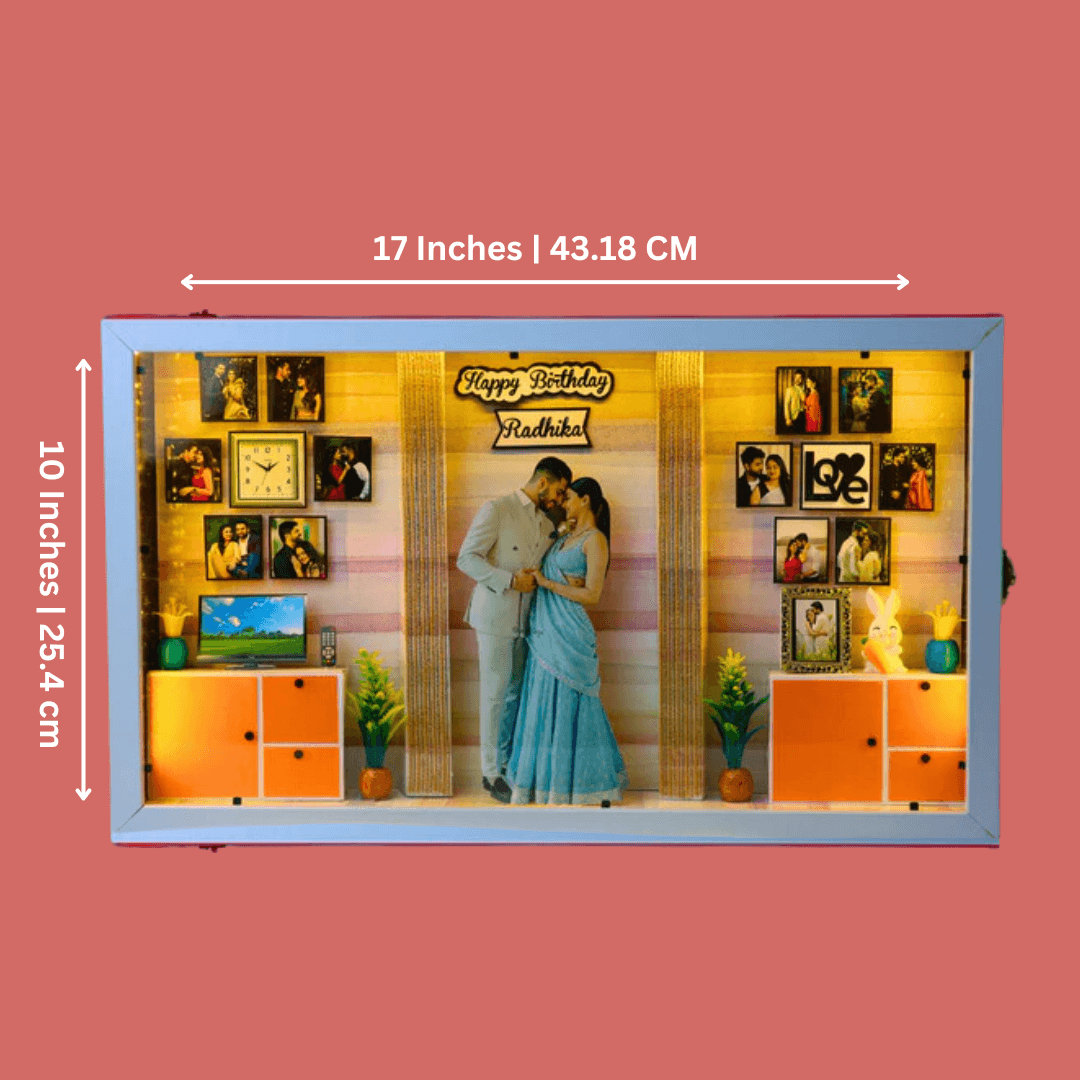 Stunning 3D Miniature Frame For Birthday | Anniversary | 17*10 Inches
