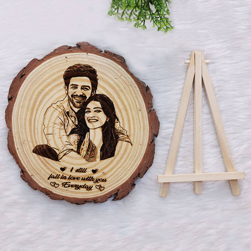 Himalayan Natural Wooden Engraved Frame